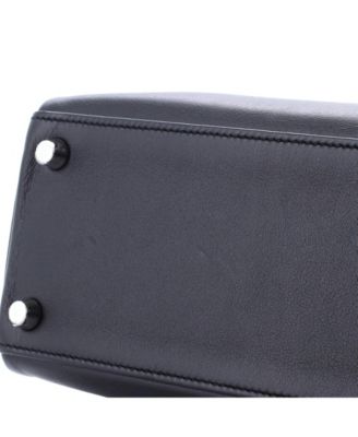  Kelly 25 Handbag Black Swift with Palladium Hardware
