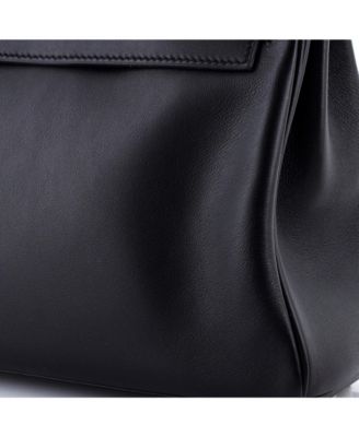  Kelly 25 Handbag Black Swift with Palladium Hardware