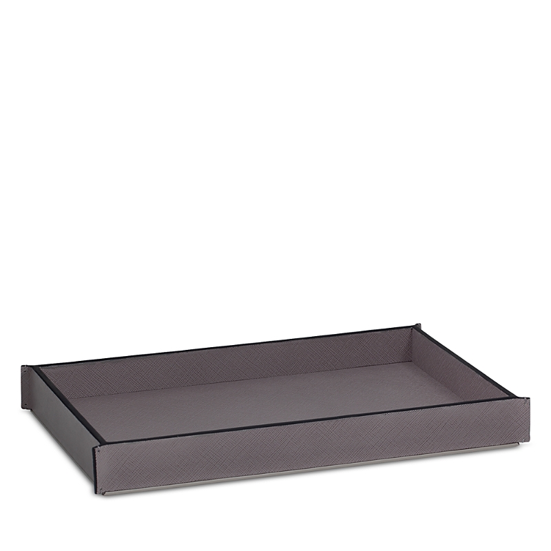 Labrazel Piega Leather Tray In Gray