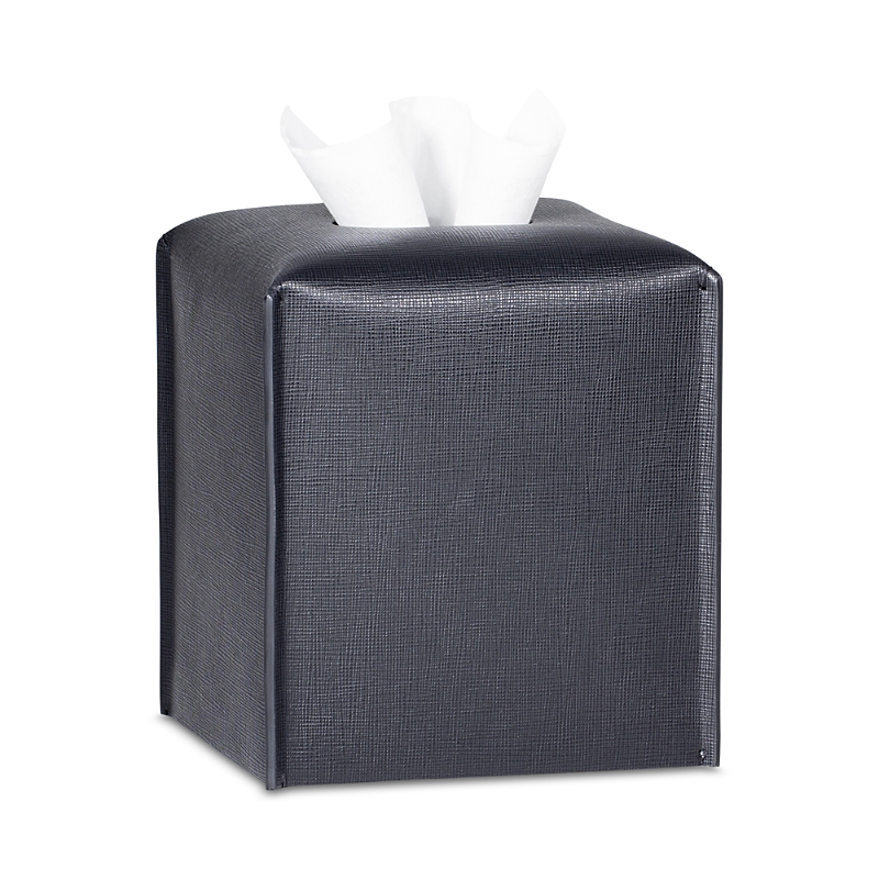 Labrazel Piega Leather Tissue Cover In Black