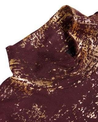 Sofiy Foil Print Mesh top