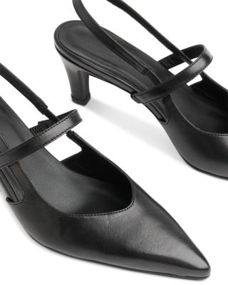Women's Cecily Pointed Toe Slingback Kitten Heel Pumps
