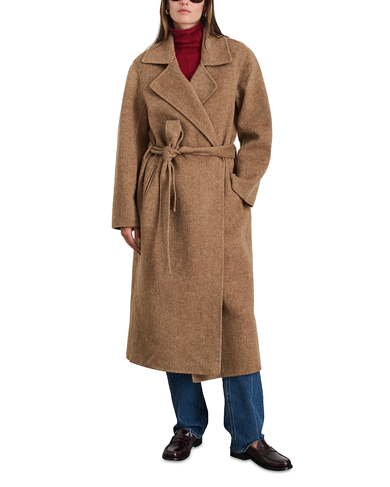 Alex Mill Georgia Wrap Coat In Wool Alpaca In Camel