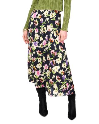 VINCE CAMUTO - Floral Print Midi Skirt