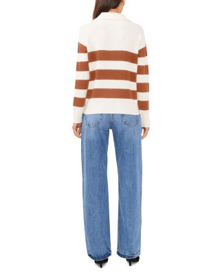 Striped Long Sleeve Polo Shirt