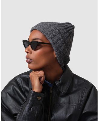  Upcycled Alpaca Wool Chunky Rib Beanie