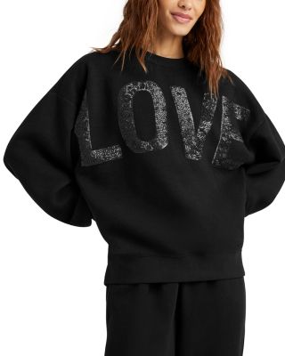 Splendid - Sequin Love Fleece Sweatshirt