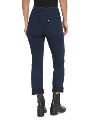 Studded High Rise Boyfriend Jeans in Indigo