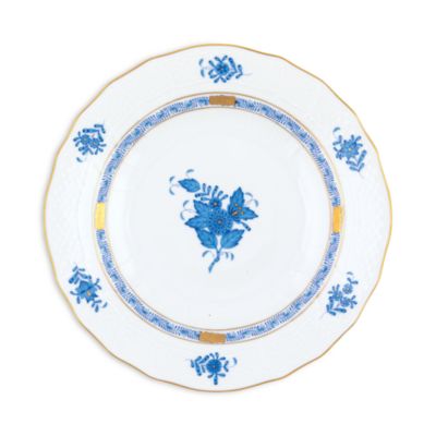 Chinese Bouquet Blue Dessert Plate