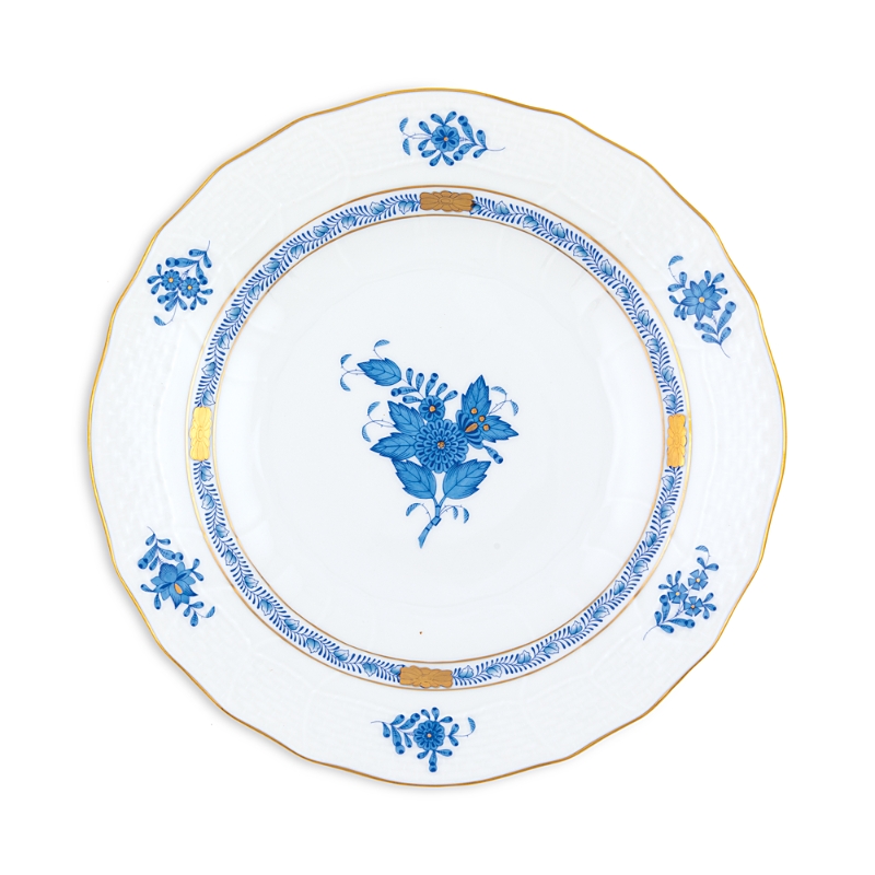 Herend Chinese Bouquet Blue Dessert Plate