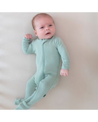 Unisex Zip Up Ribbed Footie - Baby