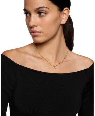 DY Madison&reg; Pav&eacute; Diamond Toggle Chain Necklace in 18K Yellow Gold, 3mm