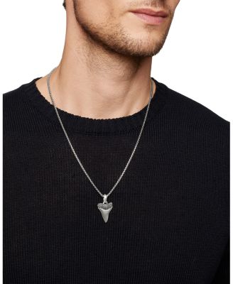 Men's Sterling Silver Shark's Tooth Amulet