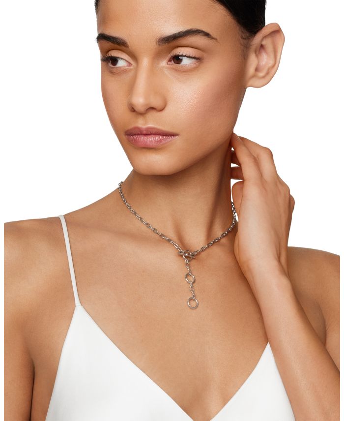 DY Madison® Three Ring Chain Y Necklace Sterling Silver, 20"