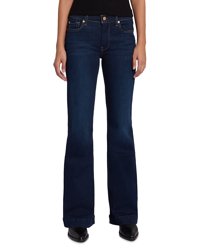 7 For All Mankind Dojo Tailorless High Rise Flare Jeans In Tried And True In Tried And True