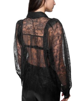  Cleo Lace Sleeve Shirt