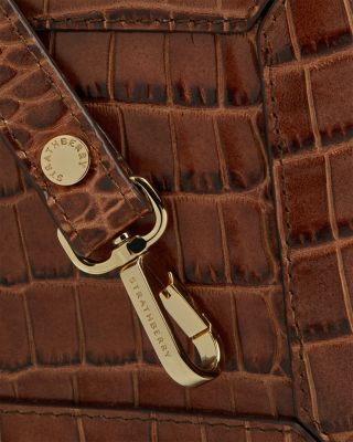 Mosaic Nano Soft Embossed Croc Top Handle Bag