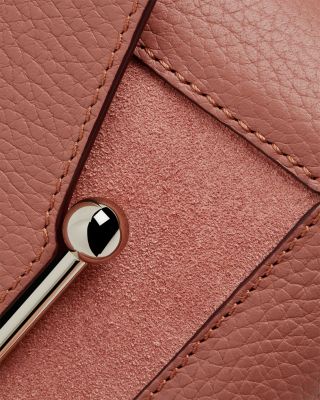 Mosaic Nano Leather &amp; Suede Top Handle Bag