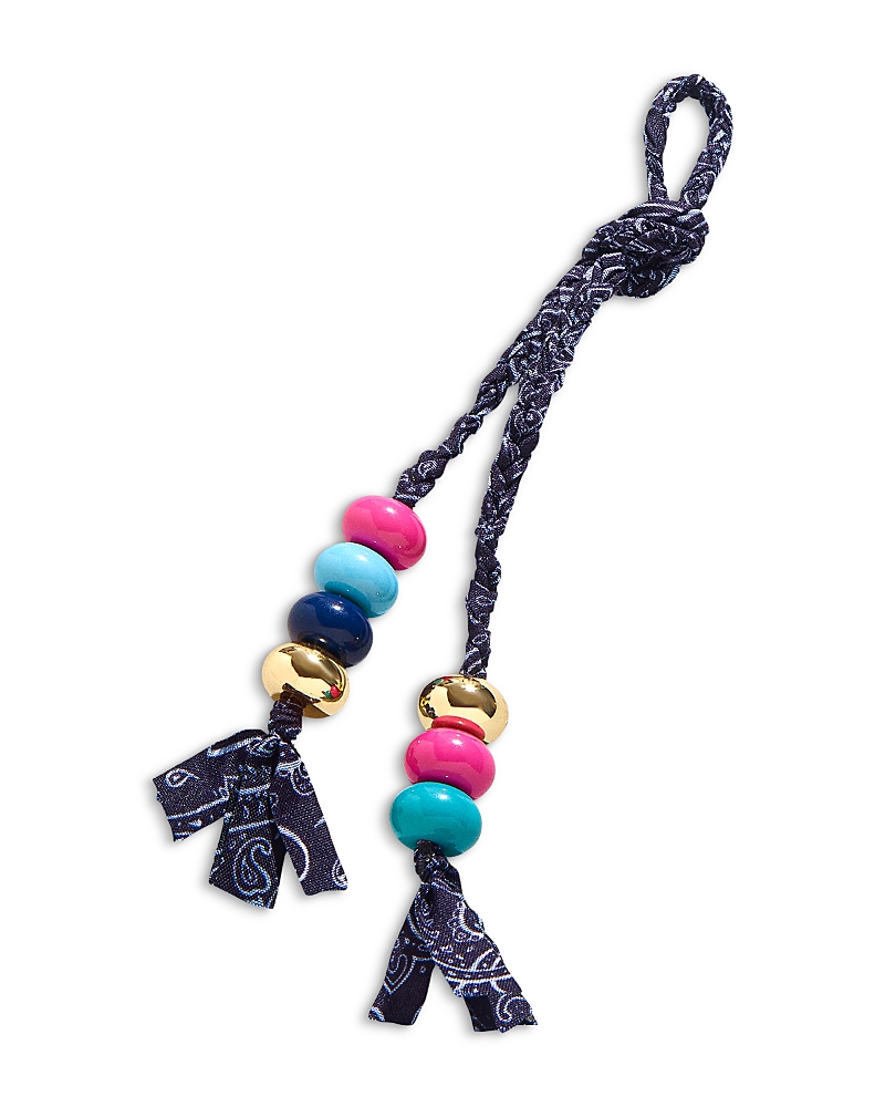 Baublebar Braided Bandana Bag Charm In Blue