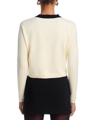 Contrast Border Button Front Cardigan