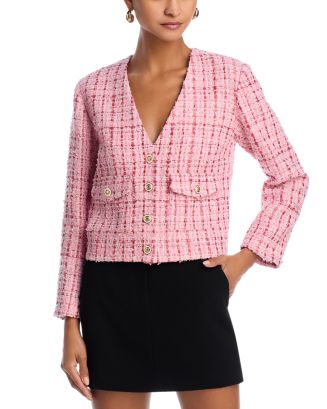 Tweed Button Front Jacket