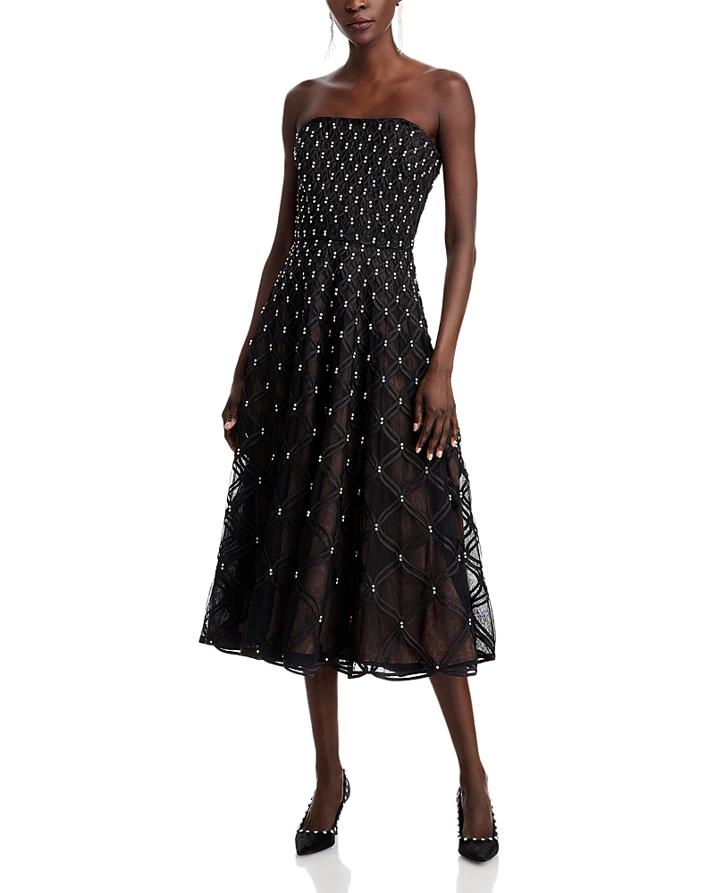 Simkhai Xolani Crystal-embellished Midi Dress In Black