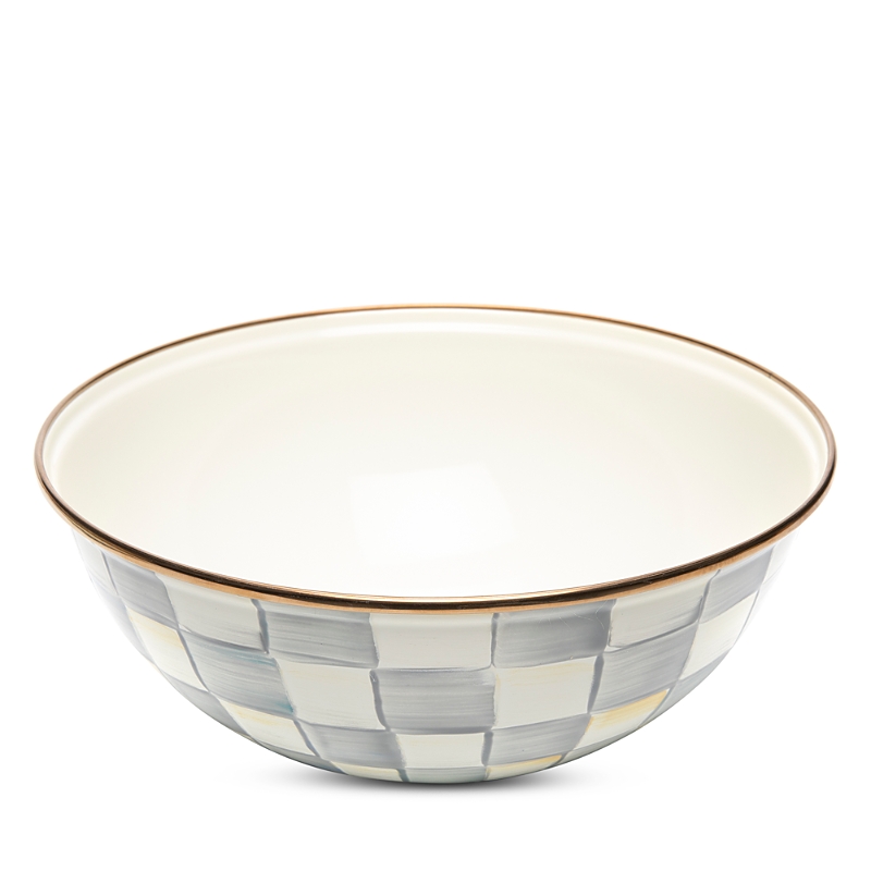 Mackenzie-childs Sterling Check Enamel Everyday Bowl, Medium