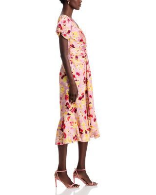 Tossed Floral Walker Dress