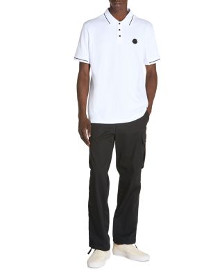 Cotton Logo Patch Tipped Polo Shirt