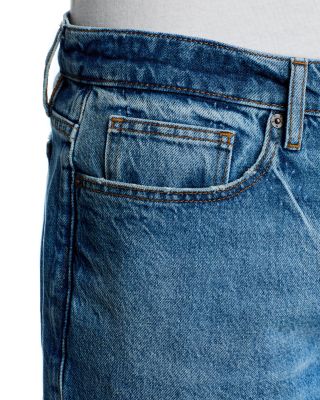 L&#39;Homme Cut Off 9&amp;quot; Jean Shorts in Raywood Clean Blue