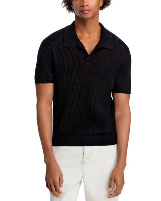 FRAME - Men's Short Sleeve Open Weave Polo Sweater