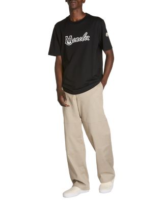 Cotton Embroidered Logo Graphic Tee 