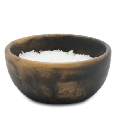 Hugo Black and Gold Swirled Resin Mini Serving Bowl, Set of 2