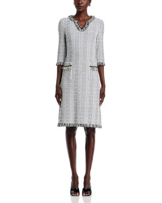 Fringe Trim Shift Dress