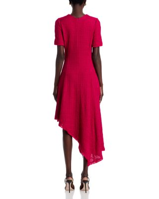 Textured Fit & Flare Midi Dress