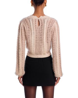FRAME Femme Mixe Cable Knit Sweater | Bloomingdale's