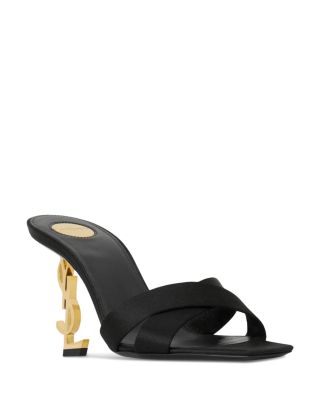 Saint Laurent - Women's Opyum Mules in Satin Crepe