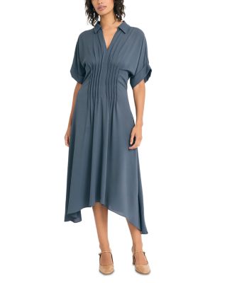 Luxely - Pintucked Shirt Dress