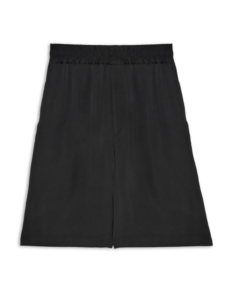 Jil Sander Fluid Viscose Shorts In Black