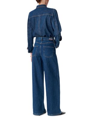 Bilbao High Rise Wide Leg Jeans in Royal