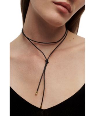  Women's Dana Leather Bow Necklace