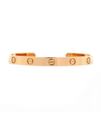 Pre-Owned Cartier Love Cuff Bracelet 18K Rose Gold