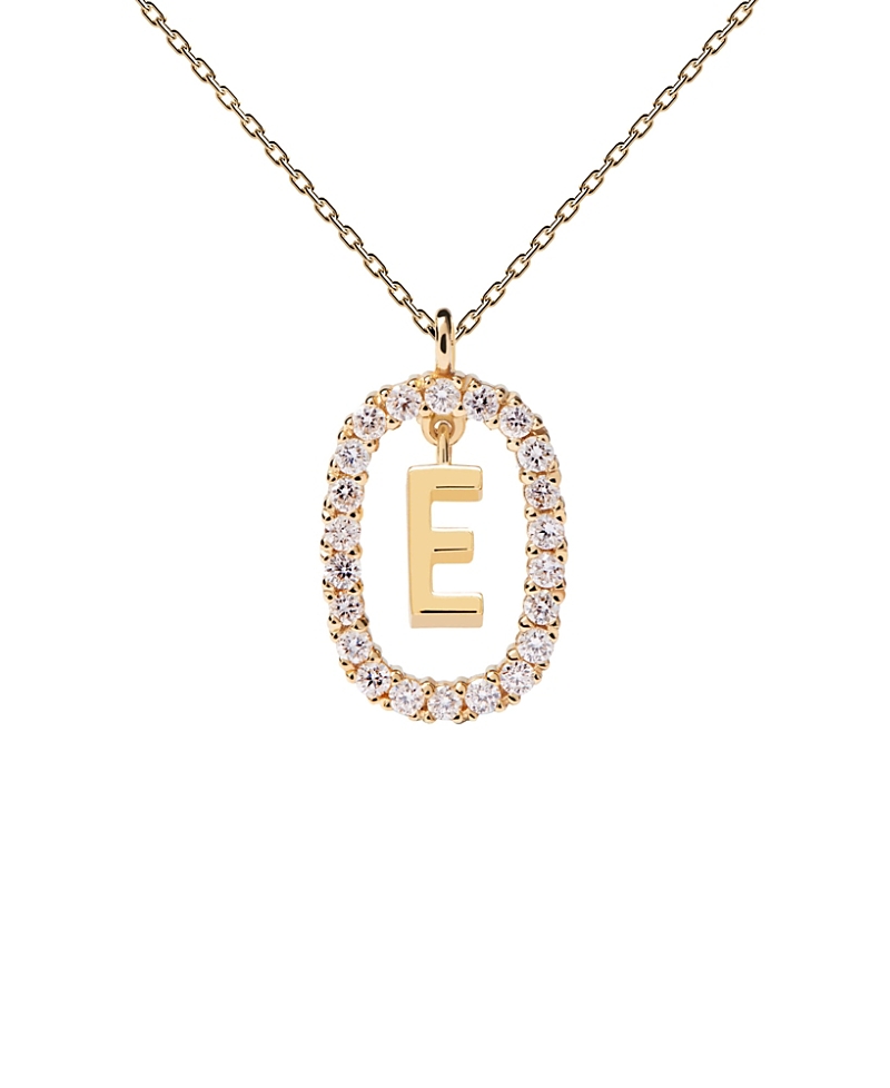 Pdpaola Women's Diamonds and Gold Letter Necklace
