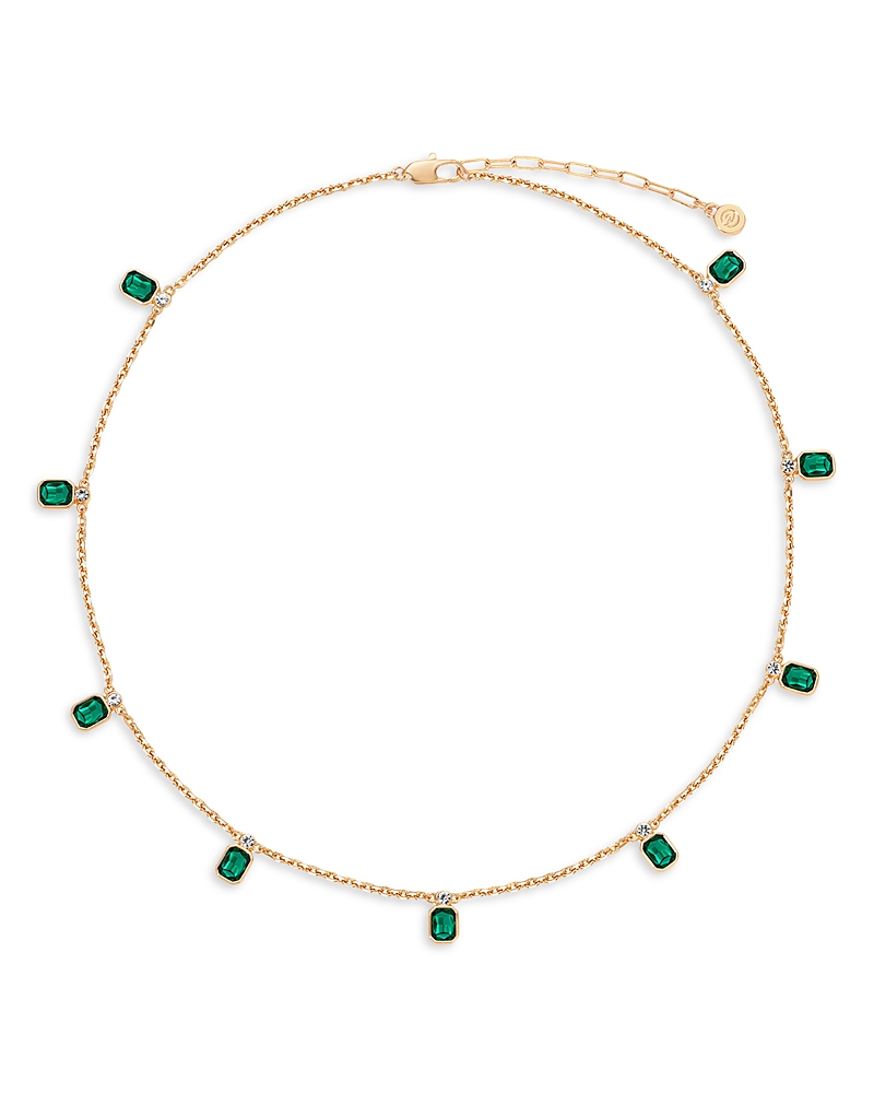 Ettika Deco Charm Necklace In Gold/green