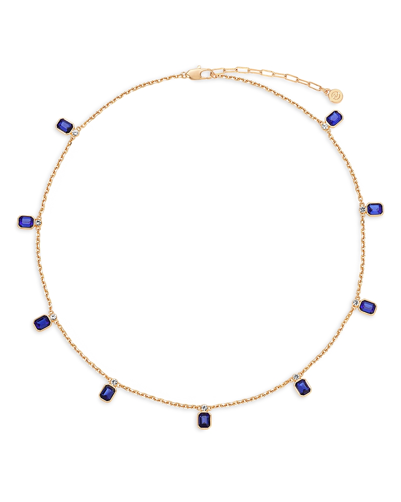 Ettika Deco Charm Necklace In Gold/blue