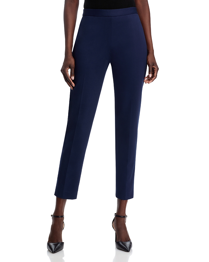 Hugo Boss Tiluna Size Zip Pants In Clean Navy