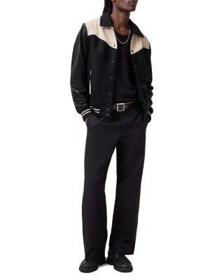 Endleton Mixed Media Western Bomber Jacket