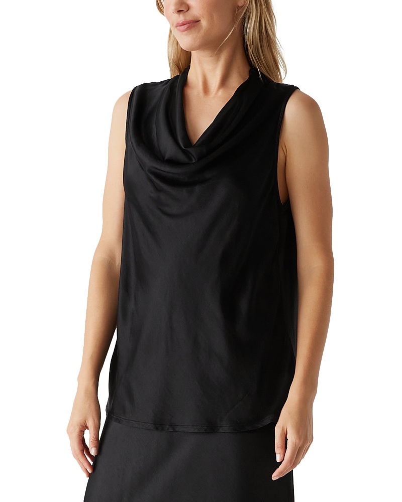 Michael Stars Mitzi Cowl Neck Top In Black
