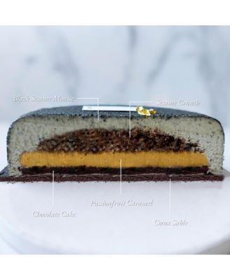Black Sesame Passion Fruit Entremet Cake