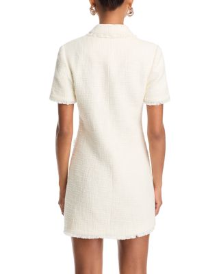 Pammy Button Front Tweed Dress